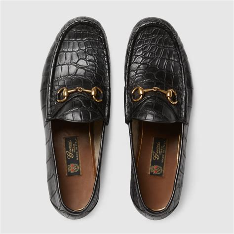 gucci 1953 crocodile|Black Gucci 1953 Horsebit Loafers for Men .